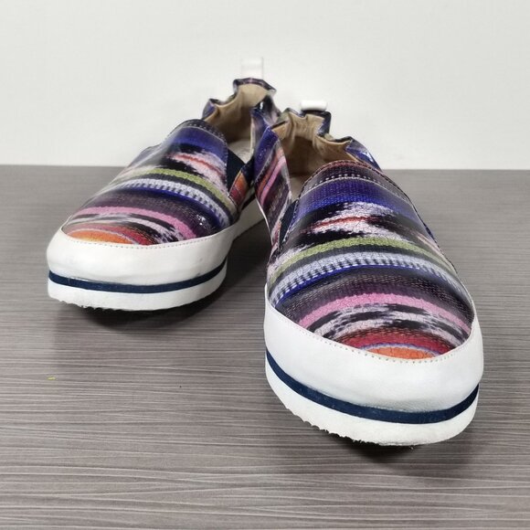 Ron White Nellaya Slip-On Sneaker Multicolor Printed Leather Womens Size 7.5 /38 - Picture 4 of 12